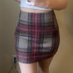 Topshop Plaid Mini Skirt